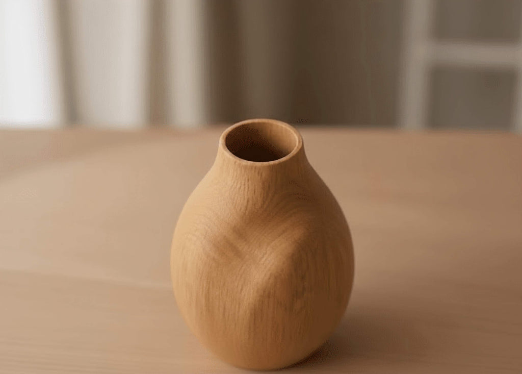 Echo Sculptural Wooden Vase – Modern Home Decor - Verve & VerseEcho Sculptural Wooden Vase – Modern Home Decor