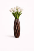 Handcrafted Geometric Wooden Vase – A Timeless Statement Piece - Verve & VerseHandcrafted Geometric Wooden Vase – A Timeless Statement Piece