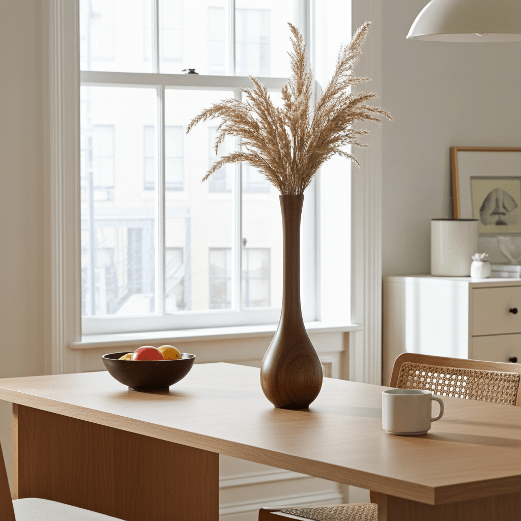 Teardrop Wooden Vase – Handcrafted Walnut Decor - Verve & VerseTeardrop Wooden Vase – Handcrafted Walnut Decor