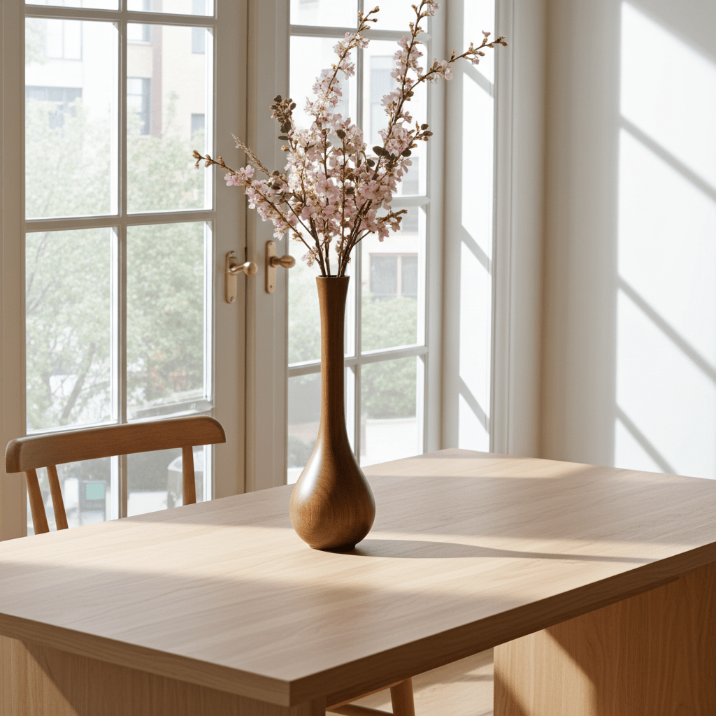 Teardrop Wooden Vase – Handcrafted Walnut Decor - Verve & VerseTeardrop Wooden Vase – Handcrafted Walnut Decor