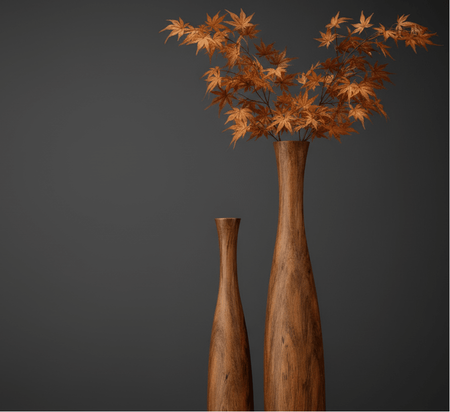 Solace Tall Wooden Vase - Verve & VerseSolace Tall Wooden Vase