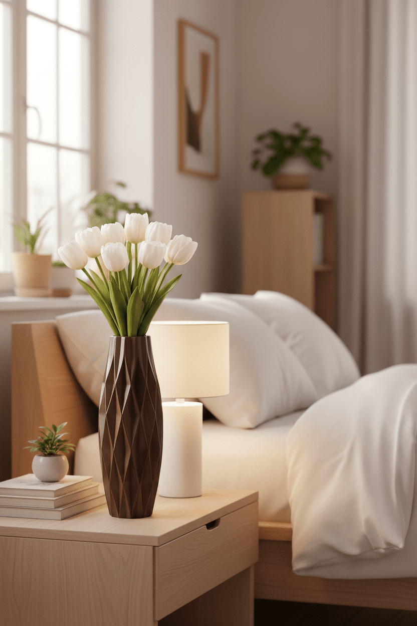 Handcrafted Geometric Wooden Vase – A Timeless Statement Piece - Verve & VerseHandcrafted Geometric Wooden Vase – A Timeless Statement Piece