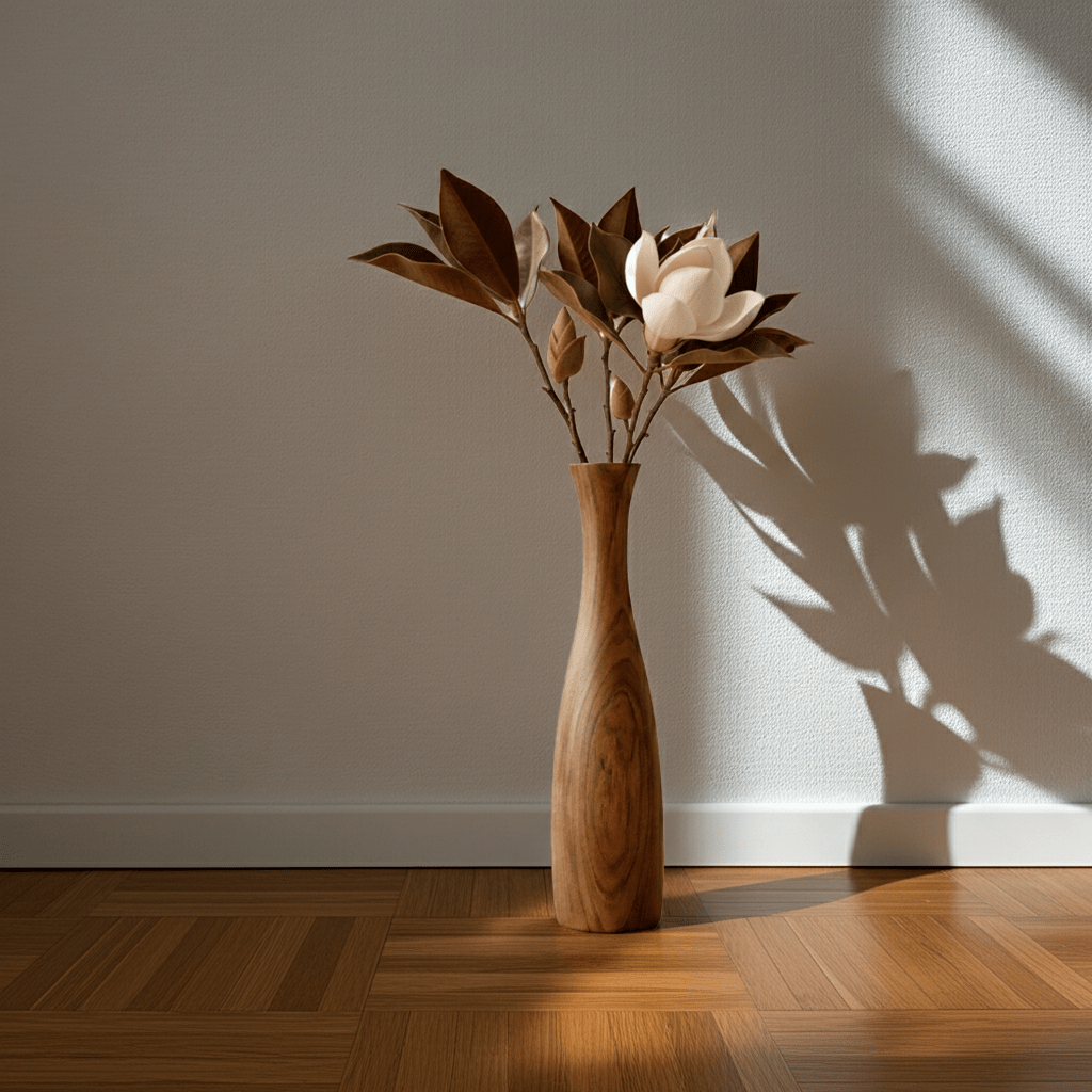 Solace Tall Wooden Vase - Verve & VerseSolace Tall Wooden Vase