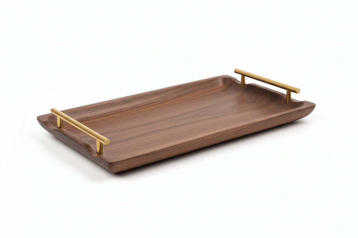 Luxe Walnut Tray – Premium Serving Tray - Verve & VerseLuxe Walnut Tray – Premium Serving Tray